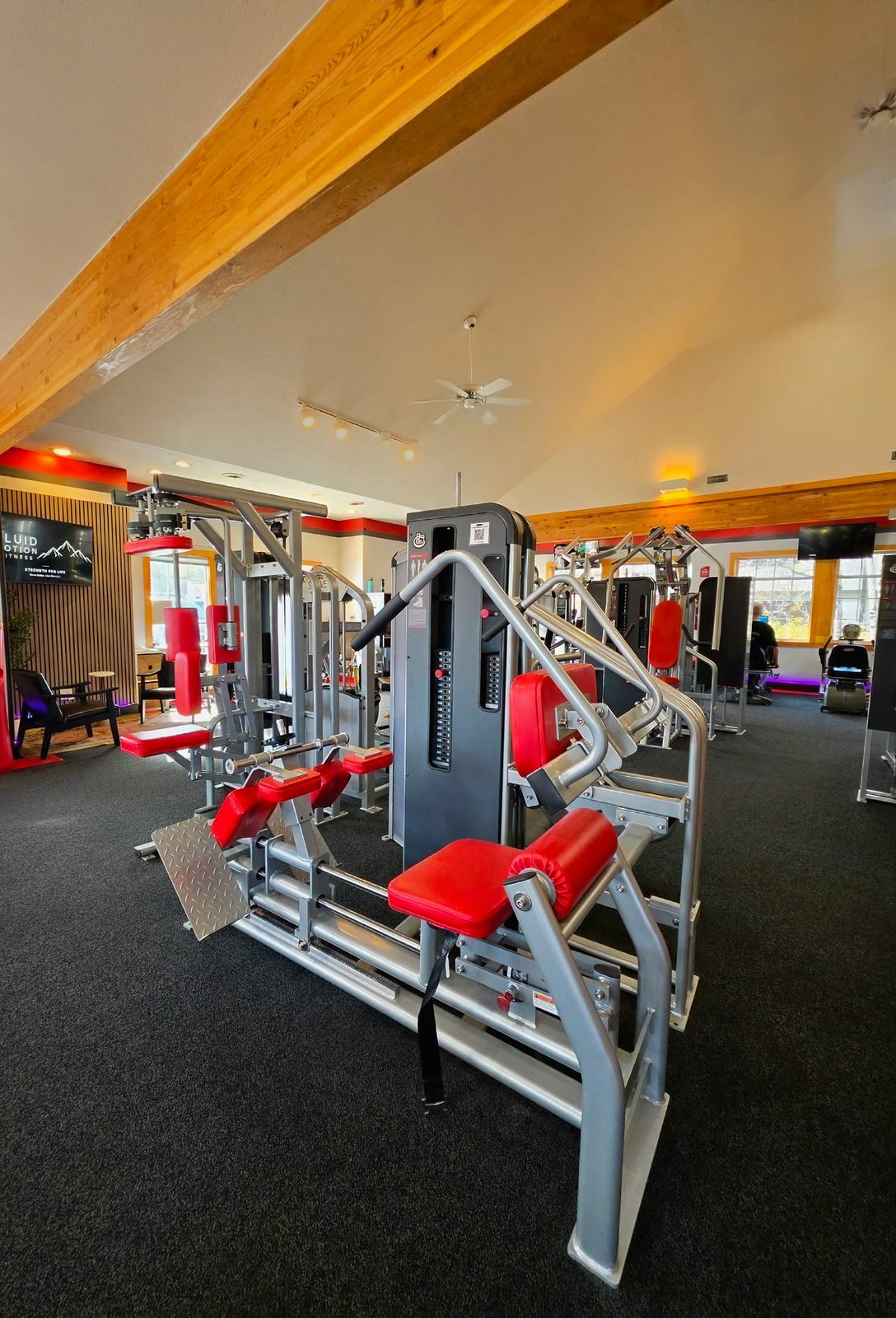 Strength machines under wooden beams